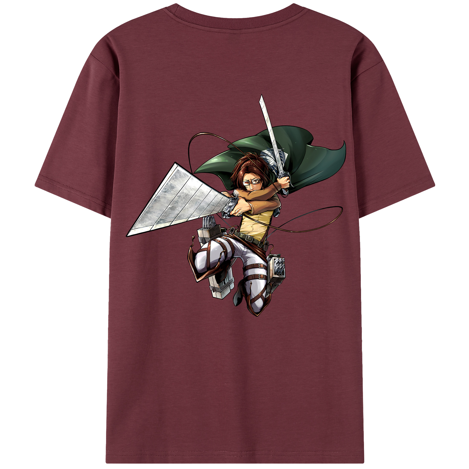 （画像用） 進撃の巨人 ハンジ·ゾエ Attack on Titan Hanji Zoe 綿100％半袖Tシャツ（背面プリント）